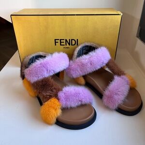 Fendi Mink Sandals